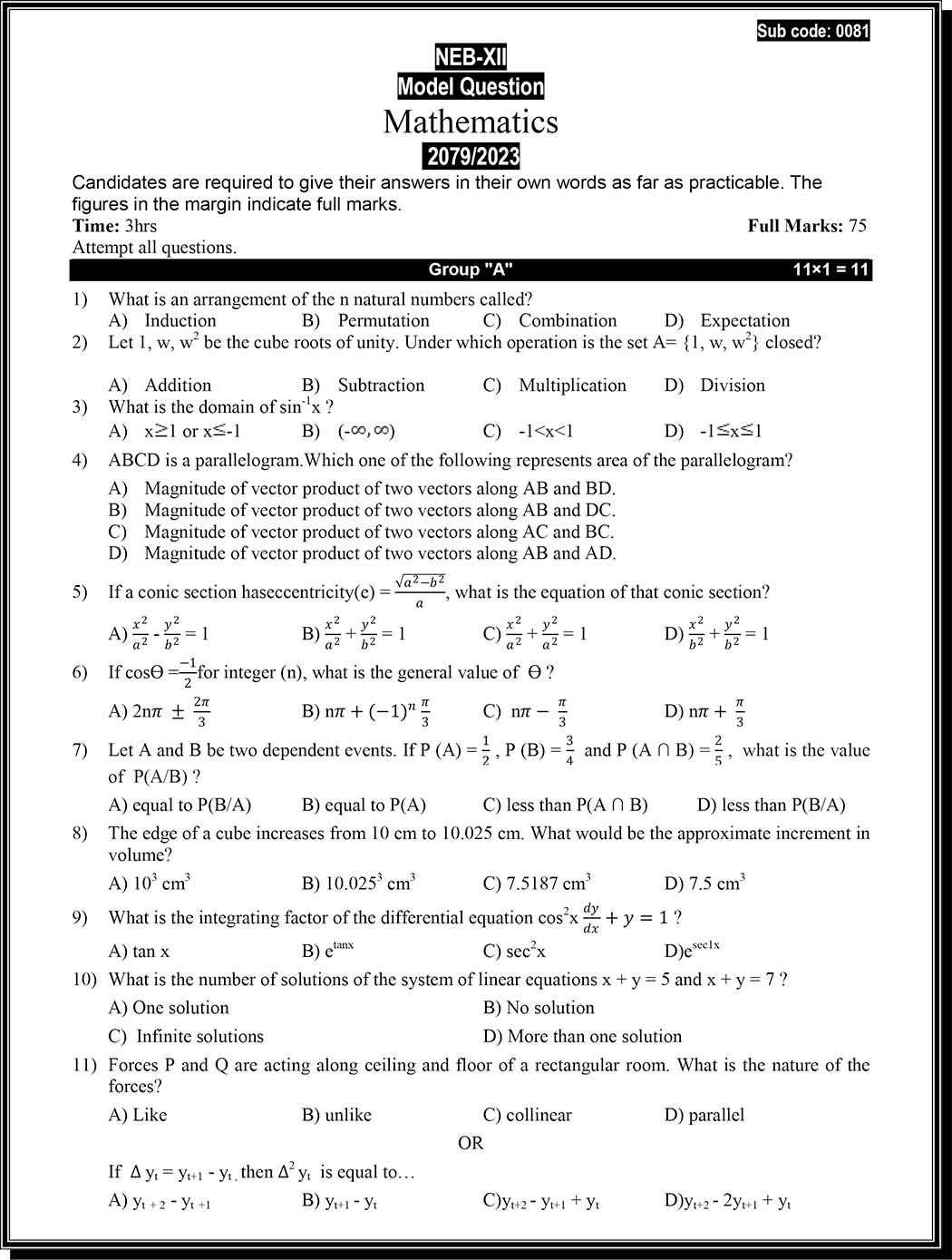 neb-class-12-math-model-question-2080-with-solution